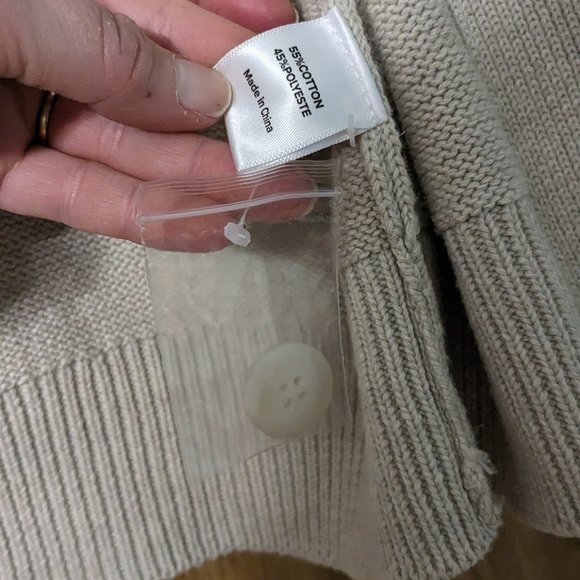 NWOT Evereve Cotton Striped Cardigan size xs - Picture 3 of 6